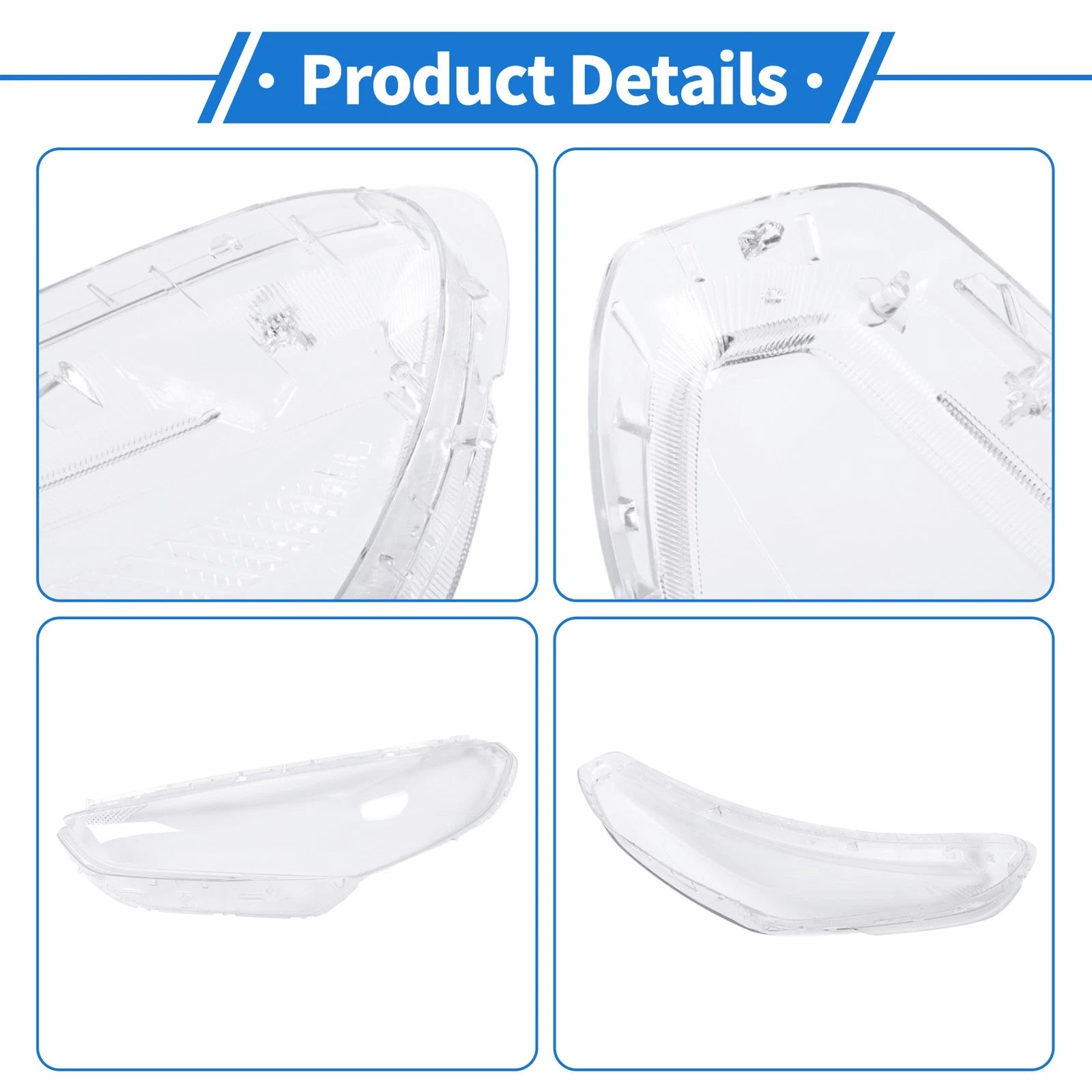 1 Pcs Headlight Lens Cover for Hyundai Sonata (2018–2019) PC Clear
