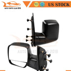 Set of 2 Folding Manual Black Mirrors for Ford Econoline (2003–2014)