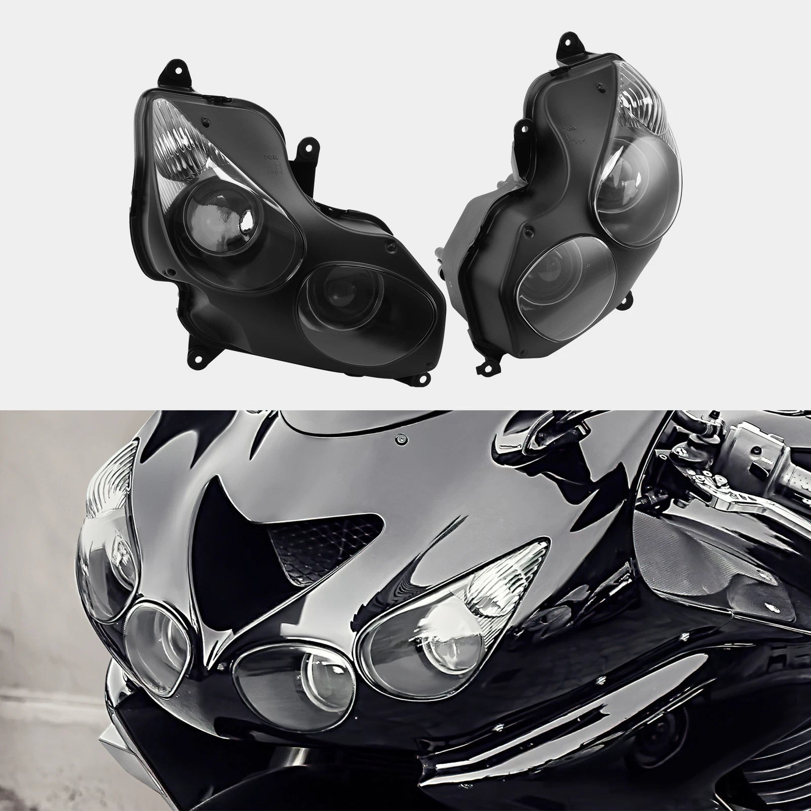 Front Headlight Assembly for Kawasaki Ninja ZX14R ZZR1400 (2006–2011)