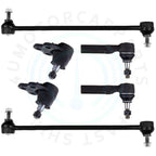 Set of 6 Suspension Tie Rod Ends & Sway Bar Links for Pontiac Grand Prix (2004–2008)
