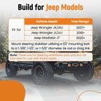 Front Steering Clamp Kit for Jeep JK JKU JL JLU (2007–2024)