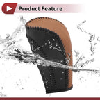 1Pc Gear Shift Knob Cover for Ford Fiesta (2009–2012) Brown Faux Leather