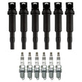 Set of 6 Ignition Coils & Spark Plugs for BMW E53 X5 3.0 L6 (2006)