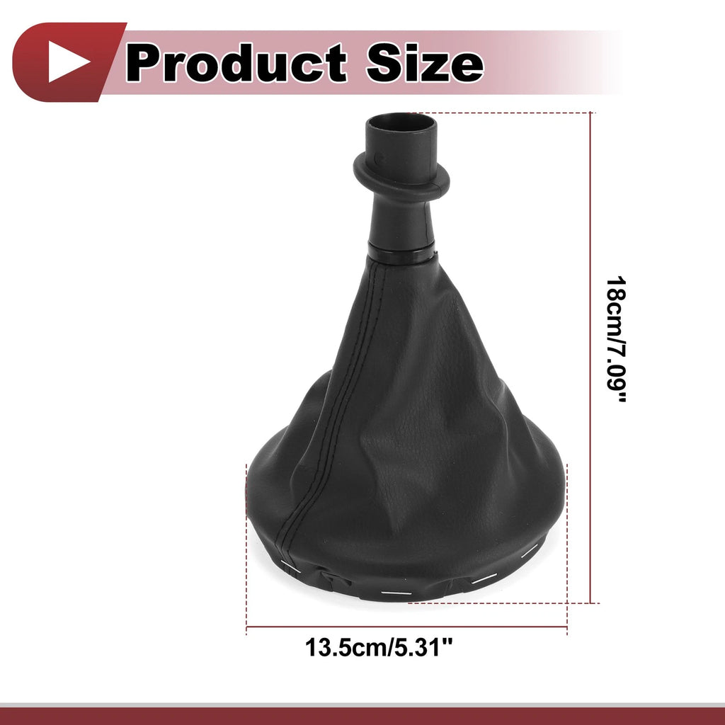 Gear Shift Stick Gaiter for Volkswagen T5 T5.1 (2003–2011) Black Faux Leather