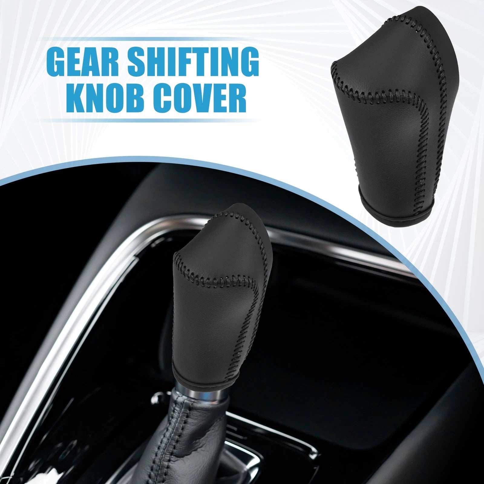 Gear Shift Lever Cover for Honda CR-V (2007–2011) - Black Stitches