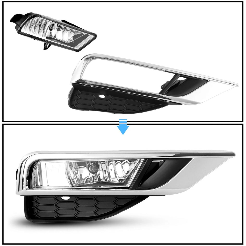 Set of 2 Front Fog Lights for Honda CR-V (2015–2016) w/Switch Wiring