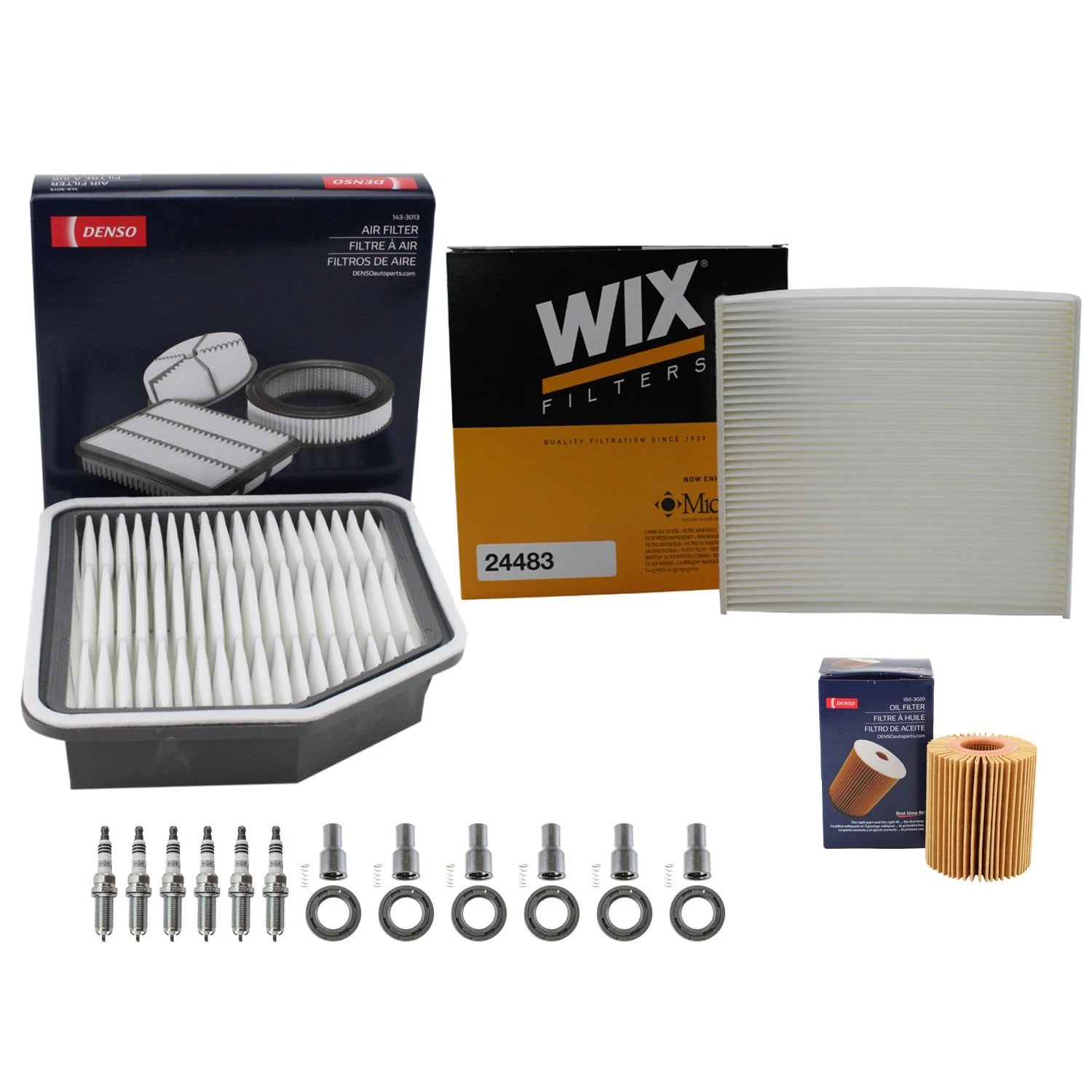 Tune Up Kit with NGK 6 Spark Plugs & Boots for Lexus GS350 IS250 IS350 (2006–2013)