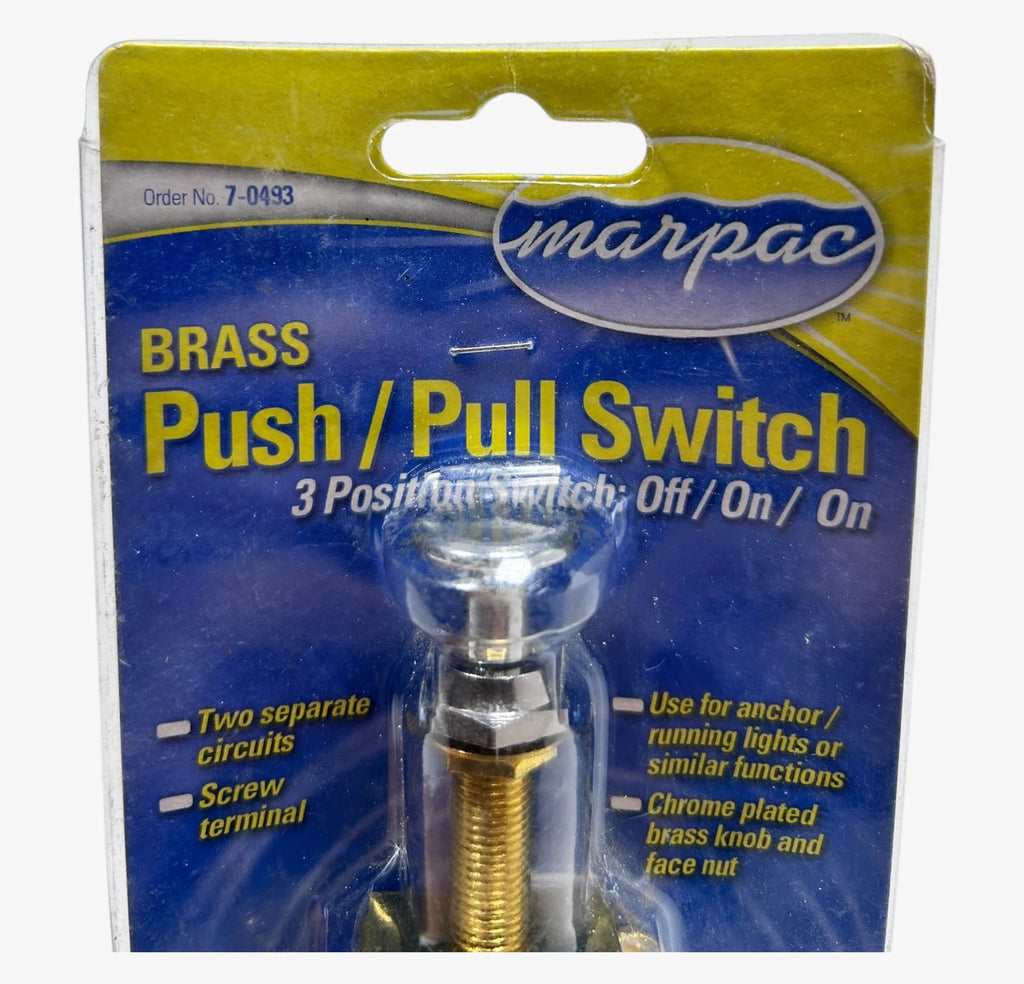 3 Position Push/Pull Switch 15 Amp 12V for MarPac (7-0493)