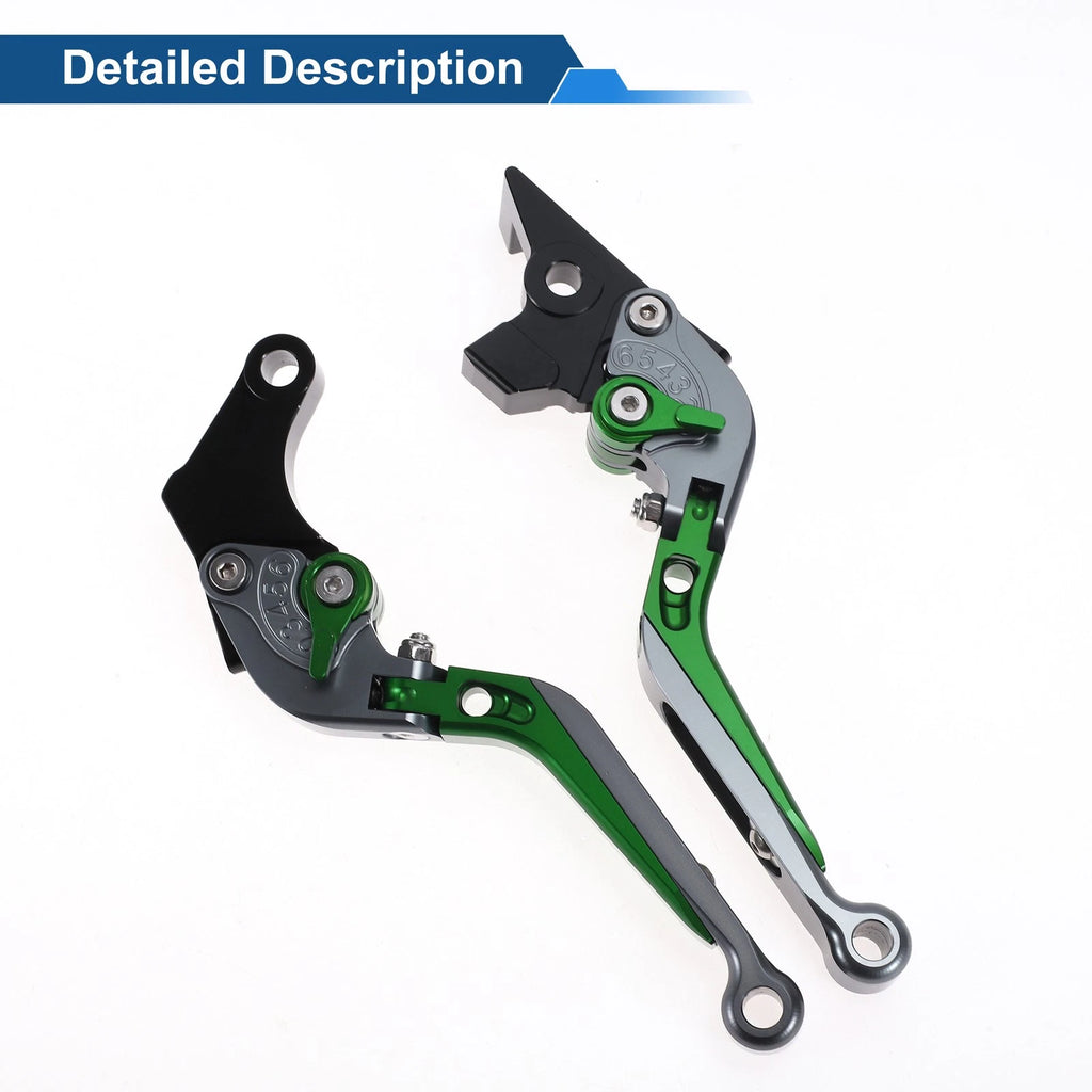 Adjustable Brake Clutch Levers for Suzuki GSXR150 (2017–2020) Titanium Green