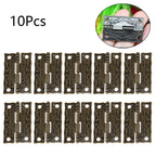 10Pcs Antique Embossing Butt Hinge for Door Window Cabinet (36x23mm)