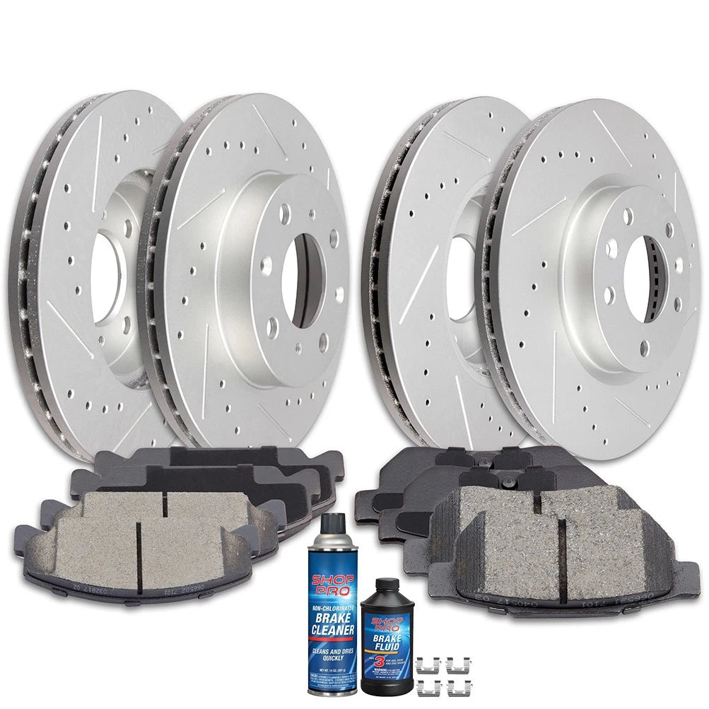Brake Pads and Rotors Set for Honda Civic Del Sol (1993–1997) Drilled