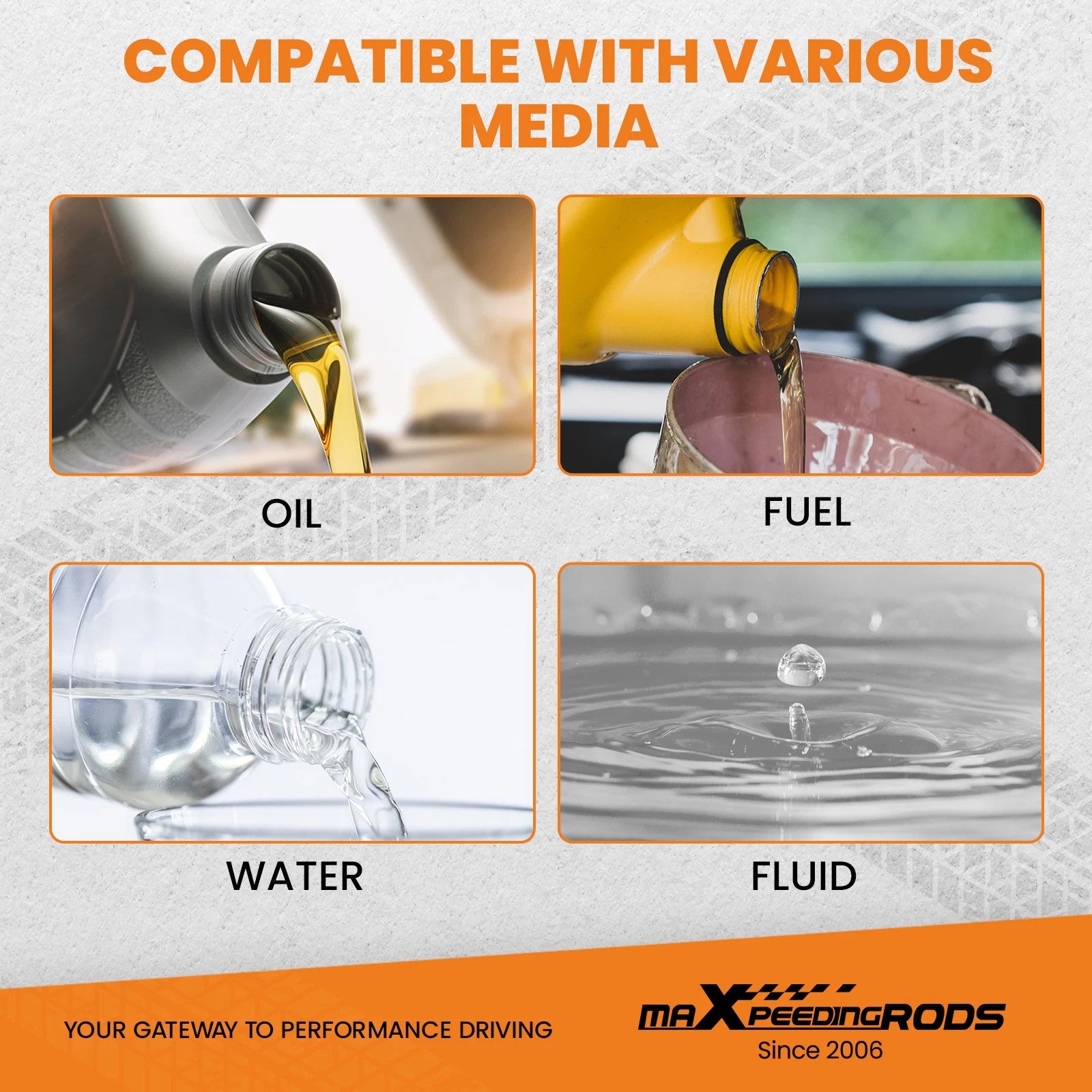 Fuel Hose Line Kit for Universal Applications (16FT, -6AN)