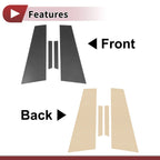 4 Pcs Door Pillar Window Trim for Mercedes-Benz CLS Black Carbon Fiber (2006-2011)