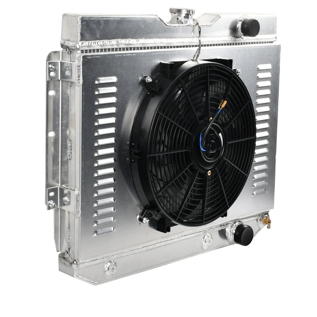 3 Row Radiator & Shroud Fan & Relay for Chevy Bel Air Impala El Camino (1959–1965)