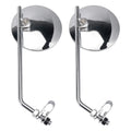 Pair Chrome Clamp On Mirrors for Motorcycle (7/8" Handlebar Mount)