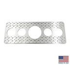 Aluminum Drilled Gauge Panel Cluster Hot Rod Dash for Custom Bomber Dash