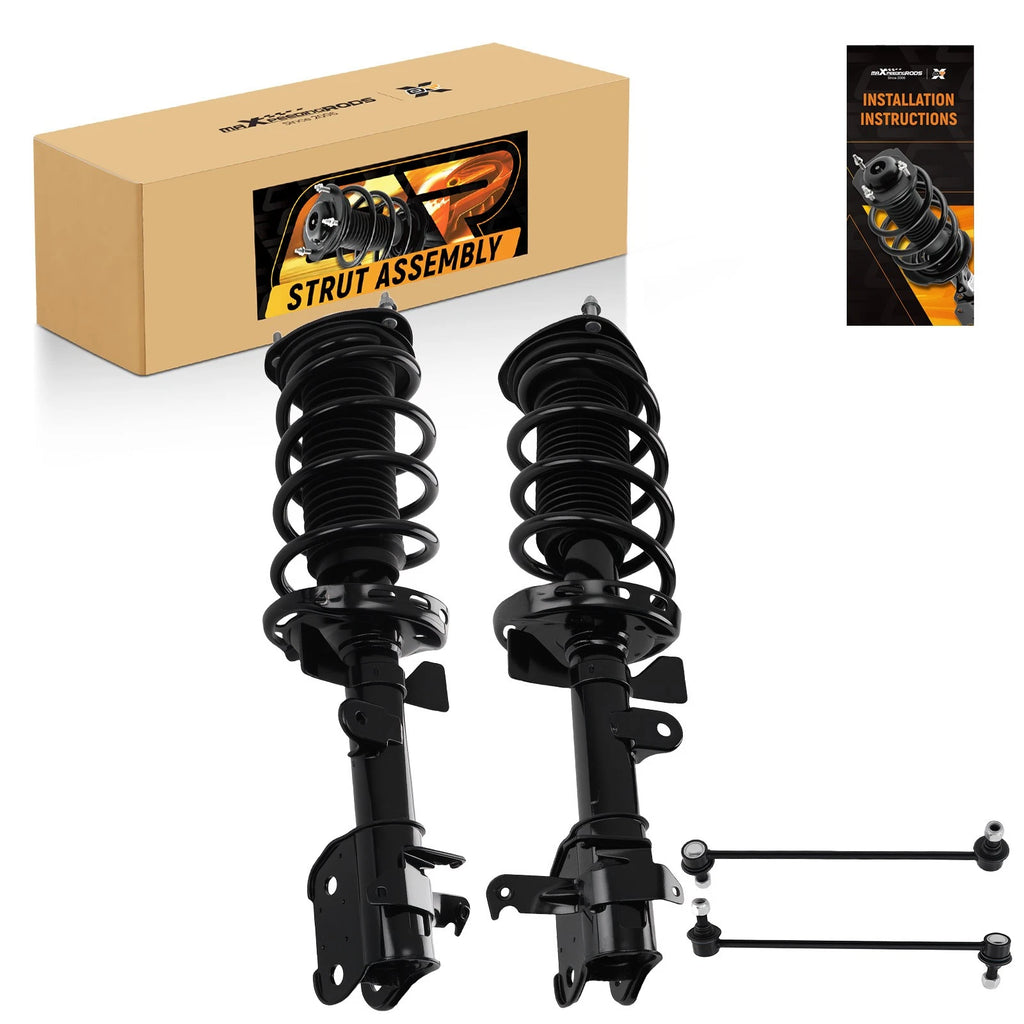 Front Struts w/Coil Spring Assembly & Sway Bar Links for Honda Odyssey (2011–2012)