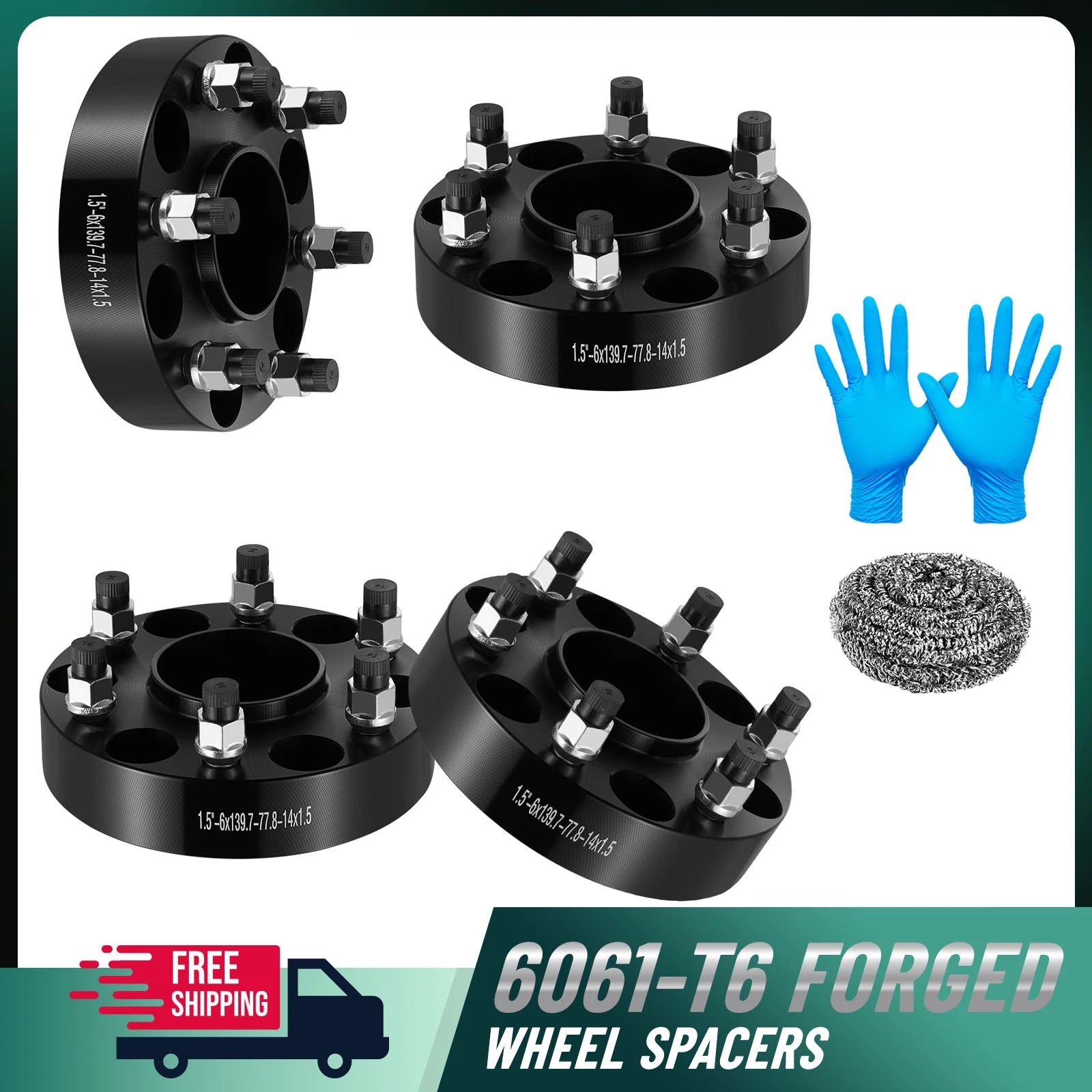Hub Centric Wheel Spacers for Ram 1500 (2019–2022) 6x5.5, M14x1.5