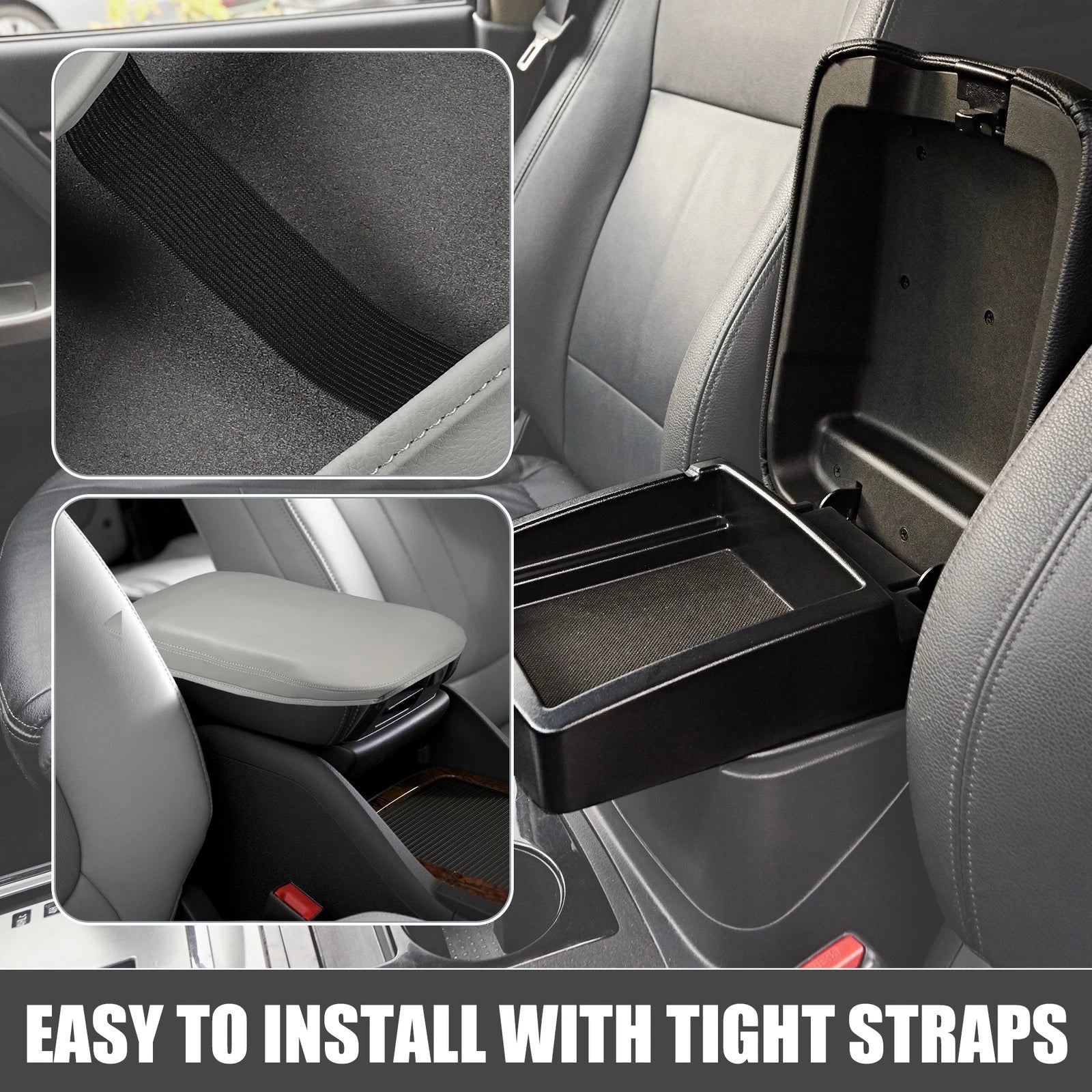 Center Console Armrest Cushion Pad Cover for Toyota RAV4 (2019–2023) Gray