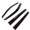 Window Visors Rain Guards for Toyota Highlander (2014–2019) Black Outside Mount