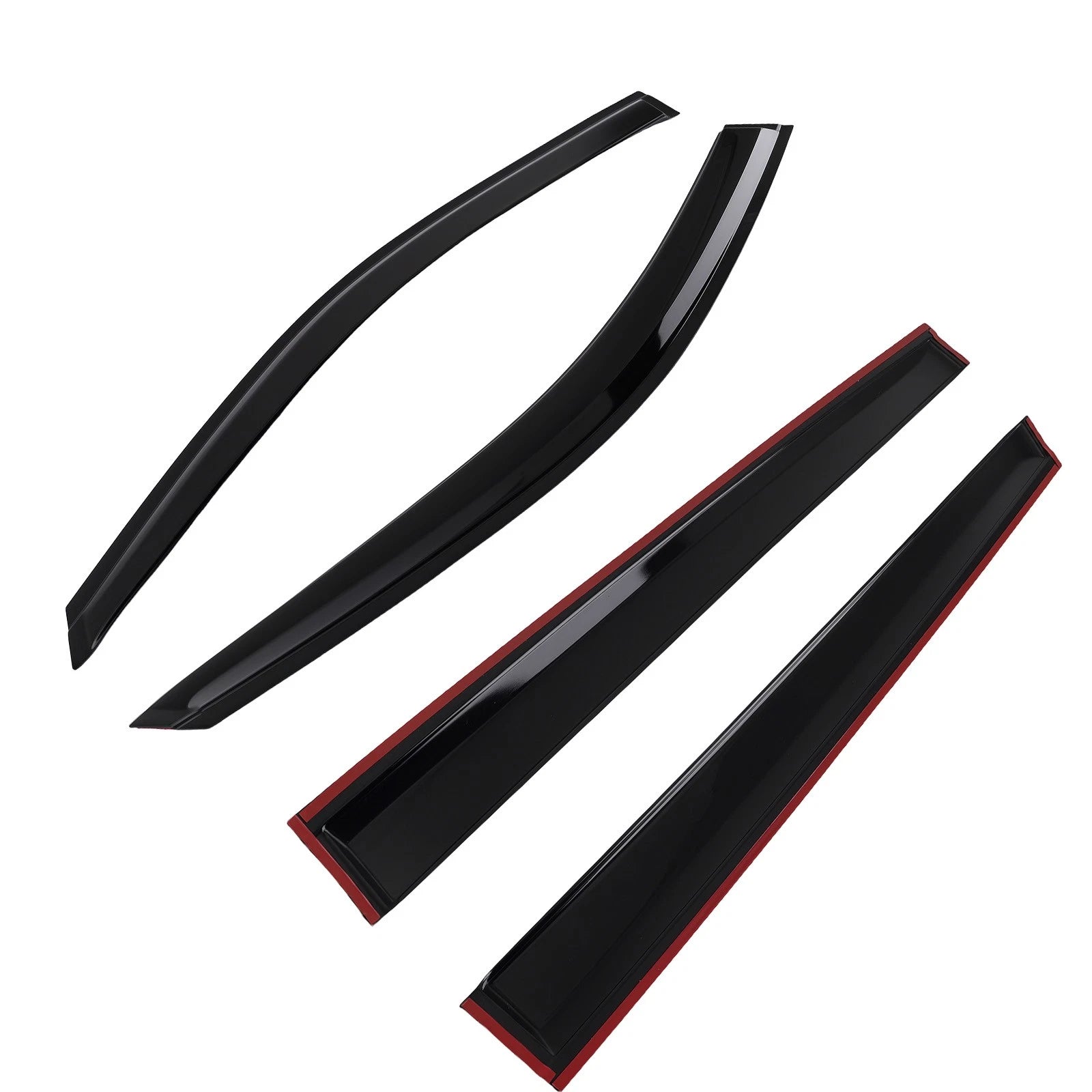 Window Visors Rain Guards for Toyota Highlander (2014–2019) Black Outside Mount