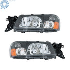 Set of 2 Halogen Headlights for Subaru Forester (2003–2004) Black Housing