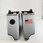 Saddlebags for Harley Touring (2020) - Extended Stretched, Barracuda Silver Denim