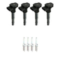 Set of 4 NGK Ignition Coils & Platinum Spark Plugs for Audi Allroad (2001–2005)