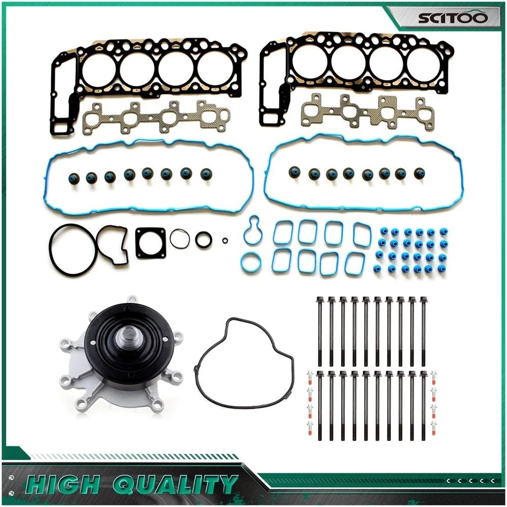 Head Bolts Kit, Water Pump, Head Gasket Set for Dodge Durango (2002–2003)