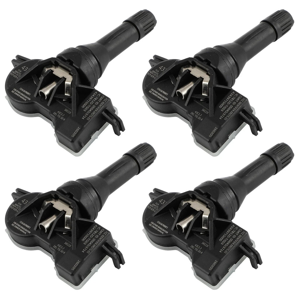 Set of 4 TPMS Tire Pressure Sensors for Dodge Jeep (68193586AC, 68105280AD) 433MHz