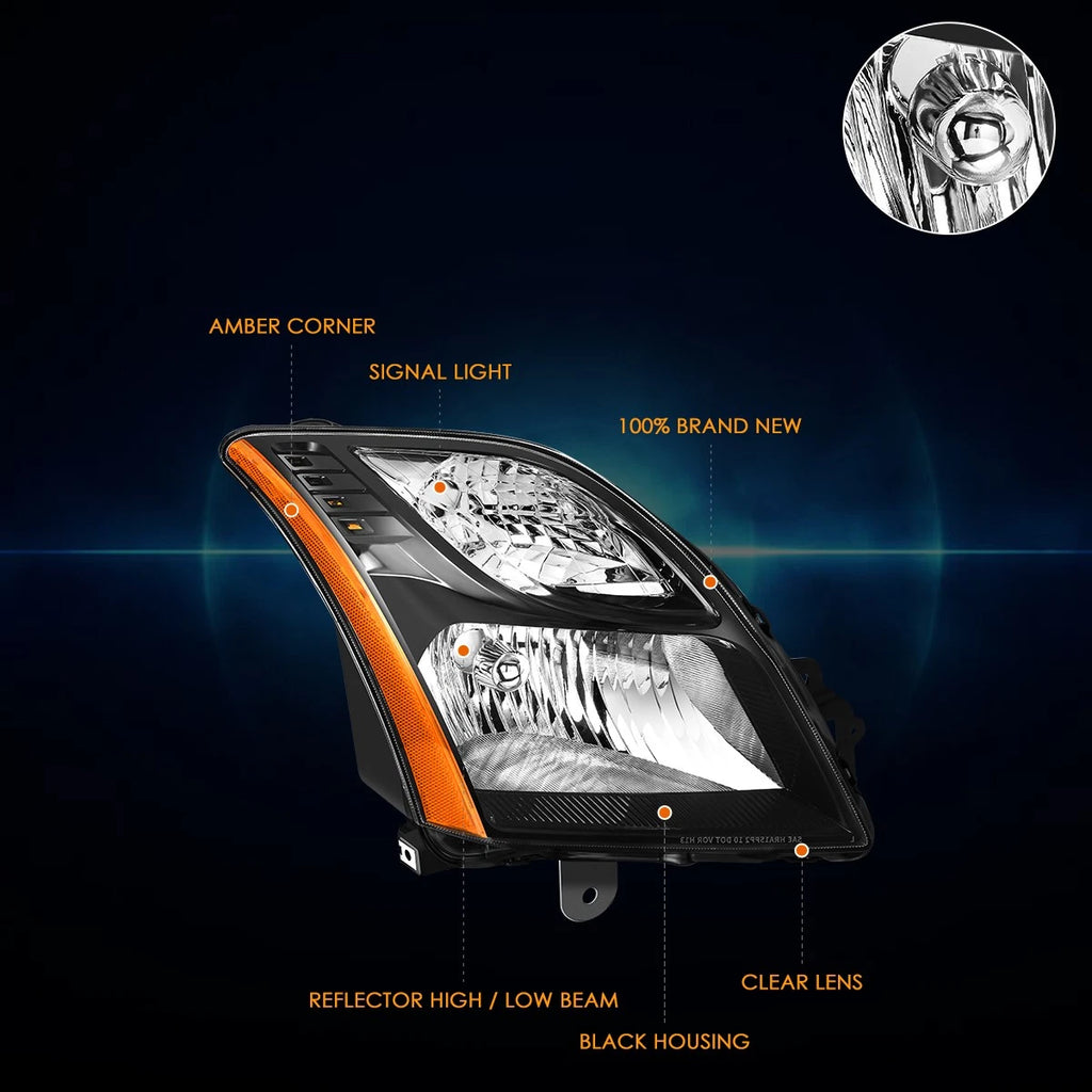 Right Side Headlight Lamp for Nissan Sentra SR SE-R Spec V (2010–2012)