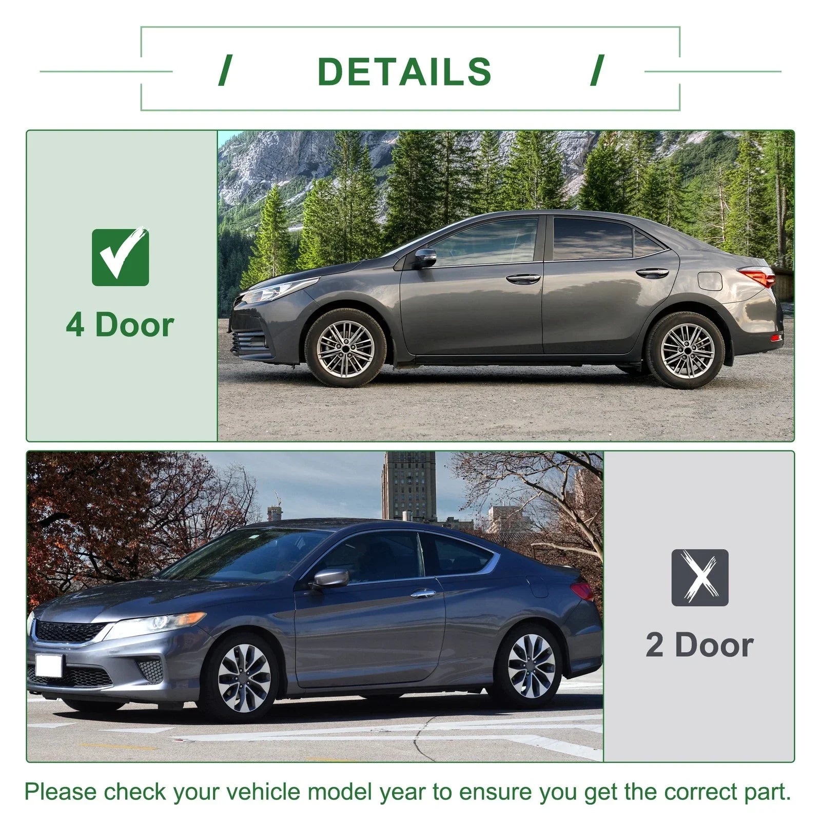 2 x Rear Weatherstrip Window Seal for Honda CR-V (2017-2023)