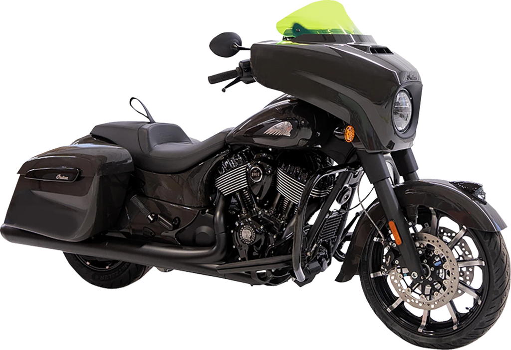 Klock Werks Kolor Flare Windshield 10" Green Ice for Harley Davidson (2014–2023)