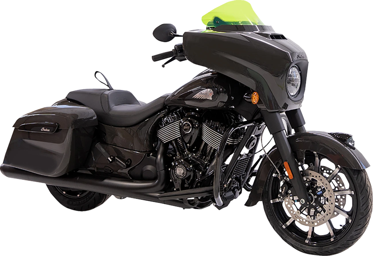 Klock Werks Kolor Flare Windshield 10" Green Ice for Harley Davidson (2014–2023)