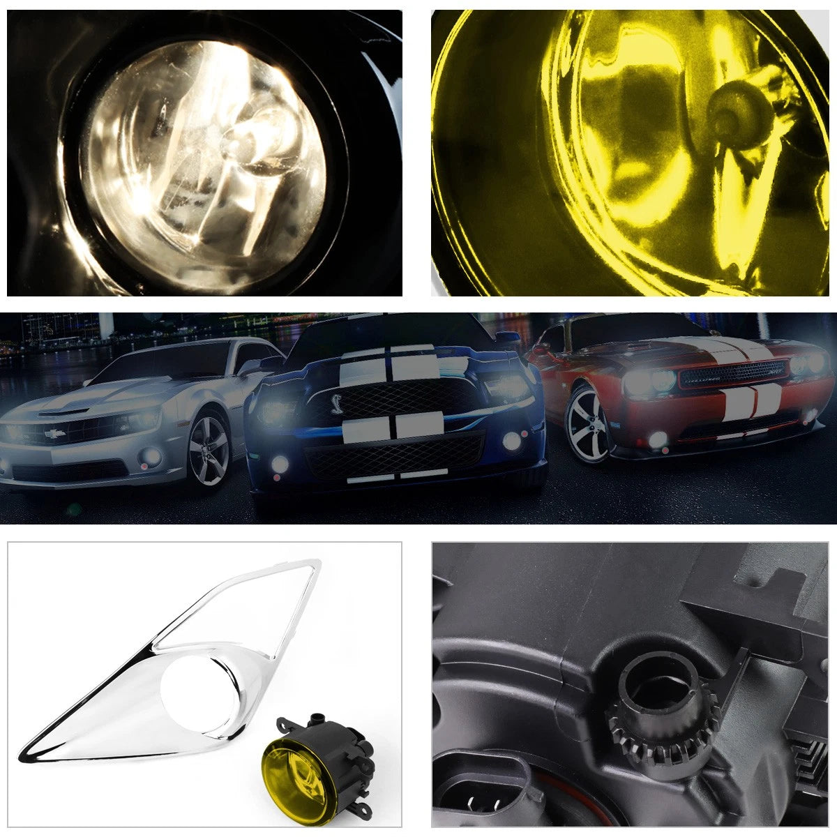 Set of 2 Amber Lens Front Bumper Fog Lights for Scion FR-S/FT86/GT86 (2013–2016)
