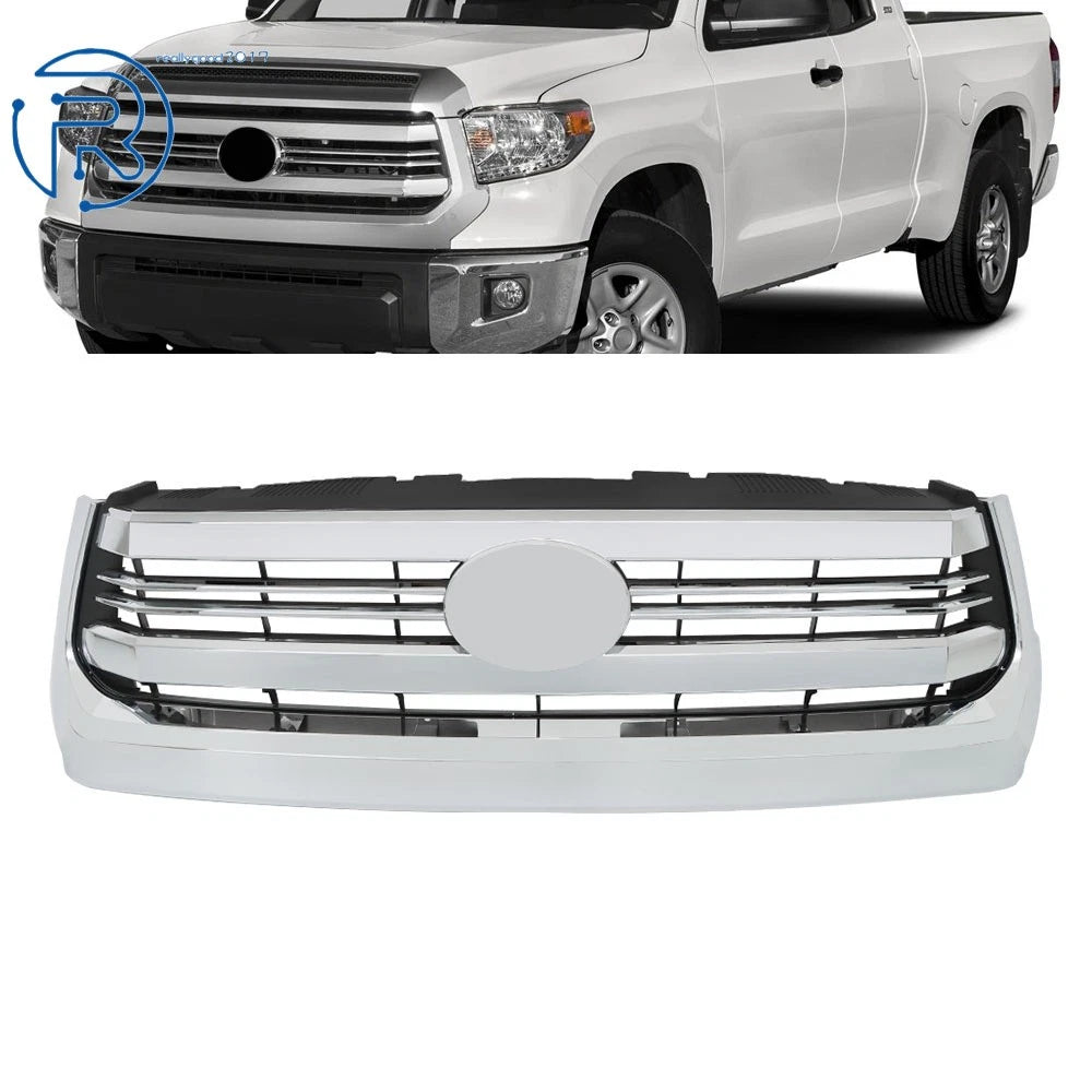 Center Mesh Front Grille for Toyota Tundra (2014–2021) Chrome Plastic