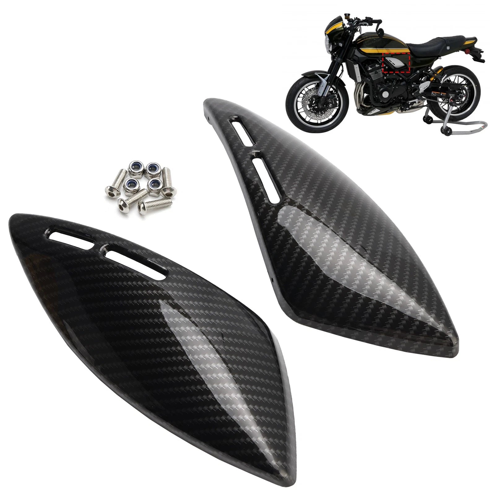 Gas Tank Side Cover Panel for Kawasaki Z900RS (2018–2024) Carbon