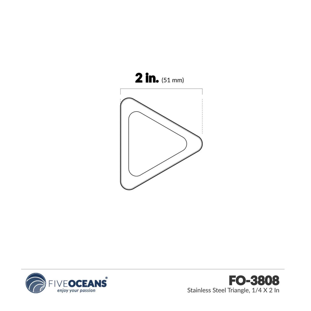 Stainless Steel Triangle for Five Oceans FO3808 (1/4 x 2 inches)