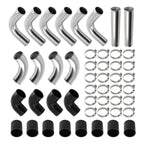 12PCS Intercooler Pipe Piping Kit for Universal 2.5" (Fits )