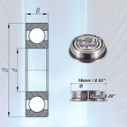 10pcs F688ZZ 8x16x5mm Deep Groove Ball Bearings for Automotive Applications