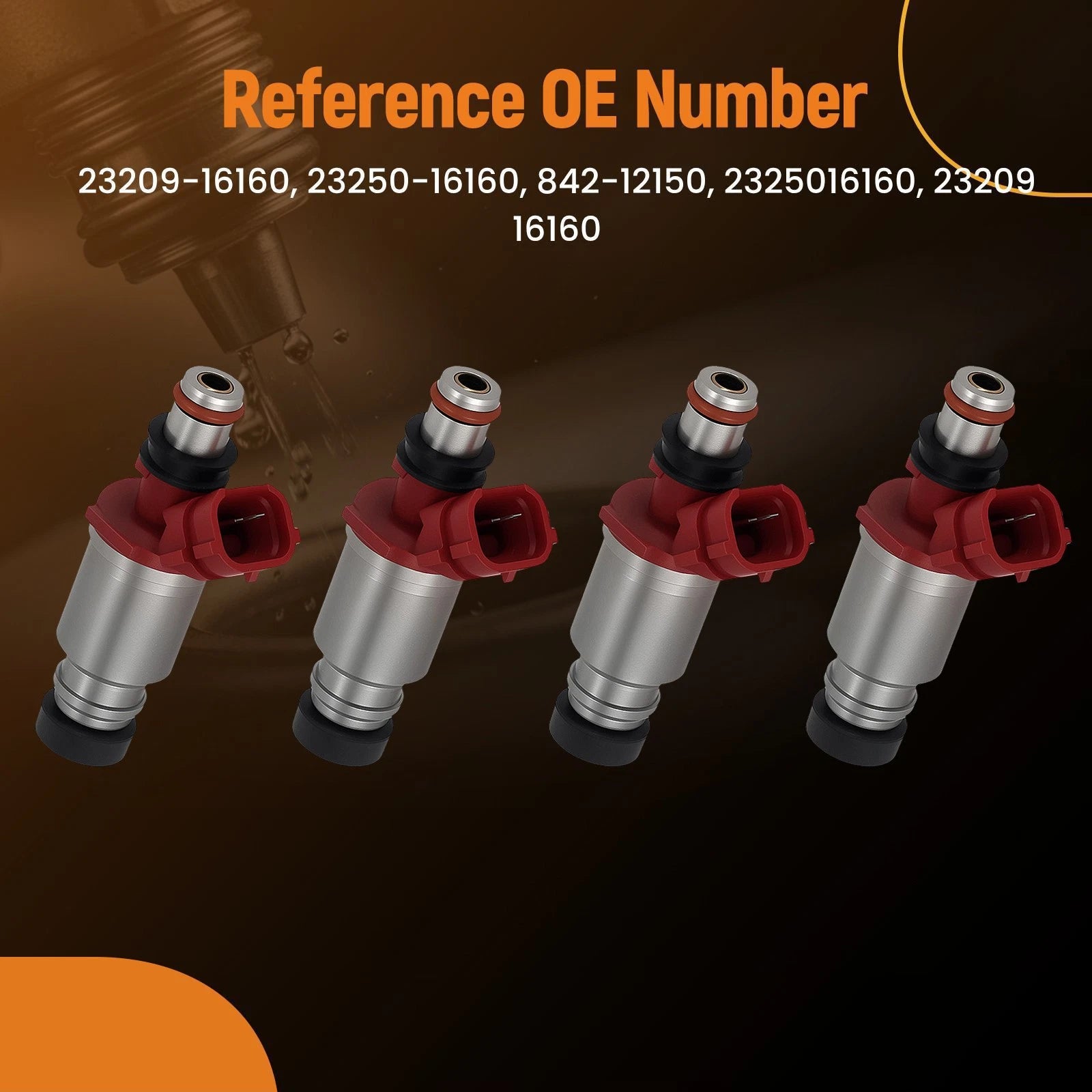 Set of 4 Top Feed Fuel Injectors for Toyota Celica 1.8L (1994–1997)