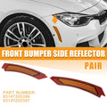 Bumper Reflector 63147205398 for BMW 3 Series E90 E91 LCI (2009–2011) Yellow