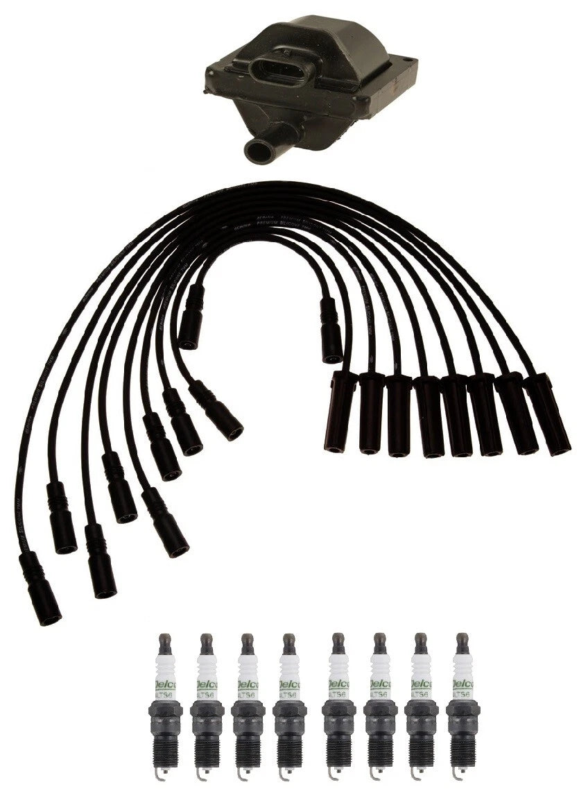 Ignition Wires 1 Coil 8 Spark Plugs Kit ACDelco for Chevrolet GMC (1996–2002)