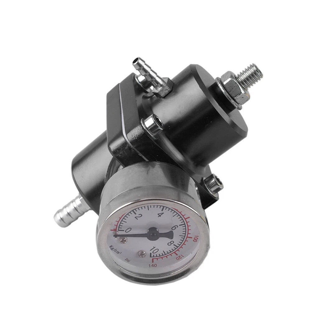 Adjustable Fuel Pressure Regulator for Black Aluminum (1-140 PSI)
