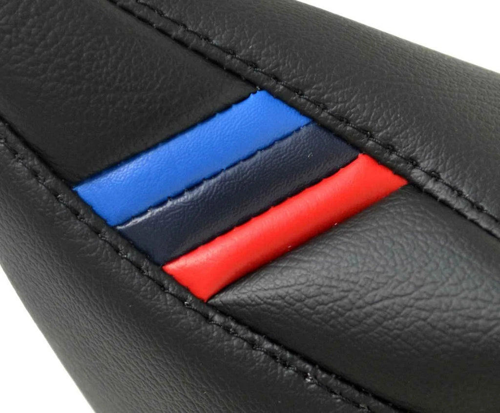 Leather Emergency Brake Boot Cover for BMW E90 (2005–2013) M Style Stripes