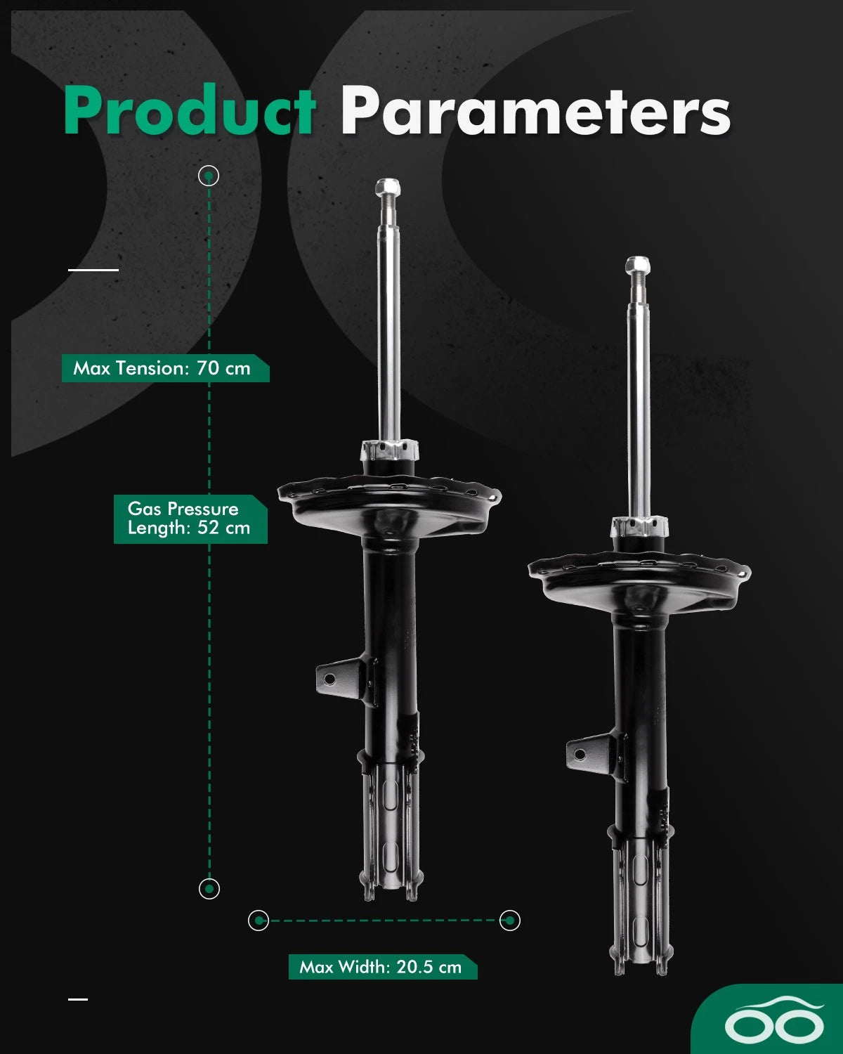 Rear Shocks Struts Absorbers for Lexus RX330 RX350 RX400H Toyota Highlander (2004–2009)