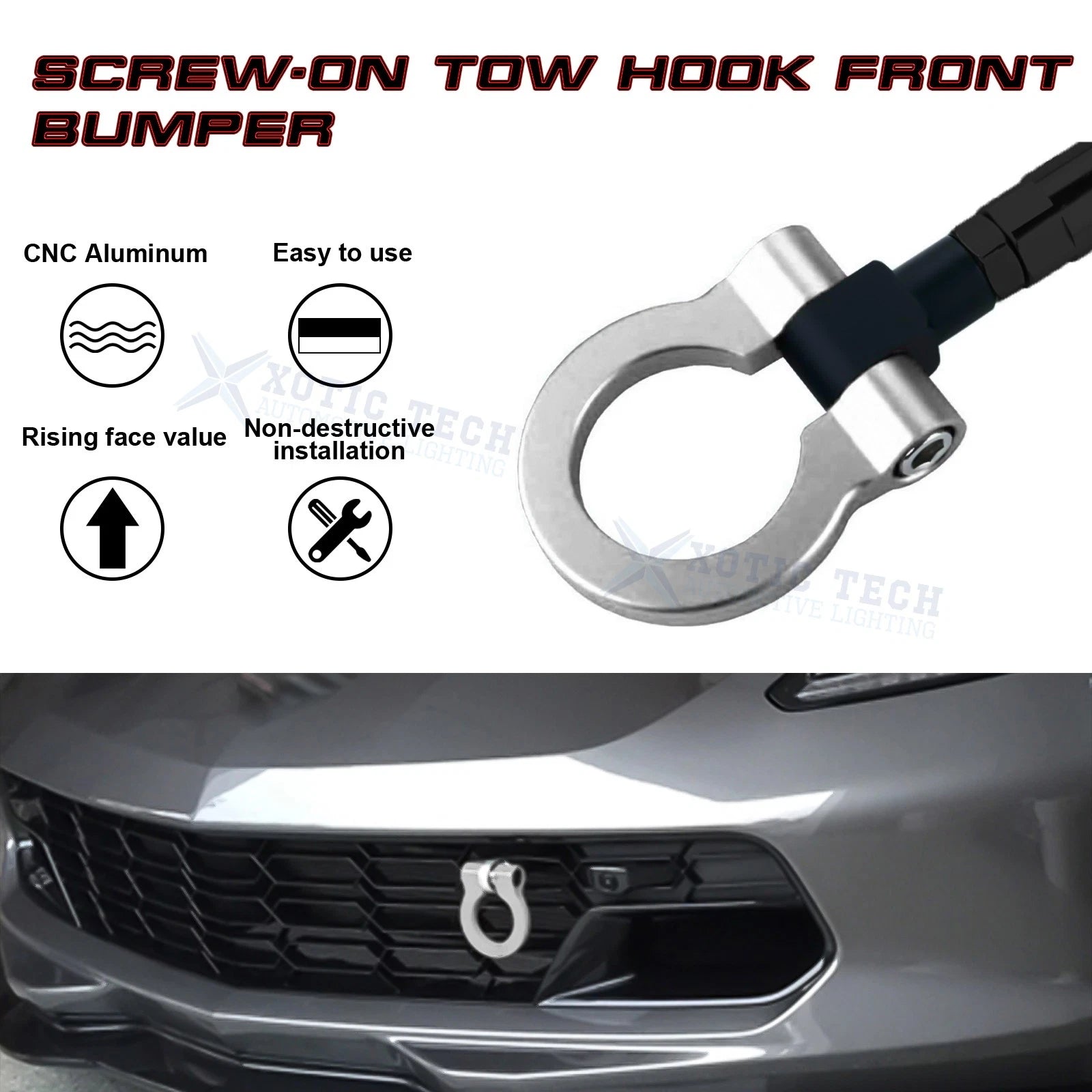 Anodized Aluminum Tow Hook for Cadillac XLR (2006-2009)