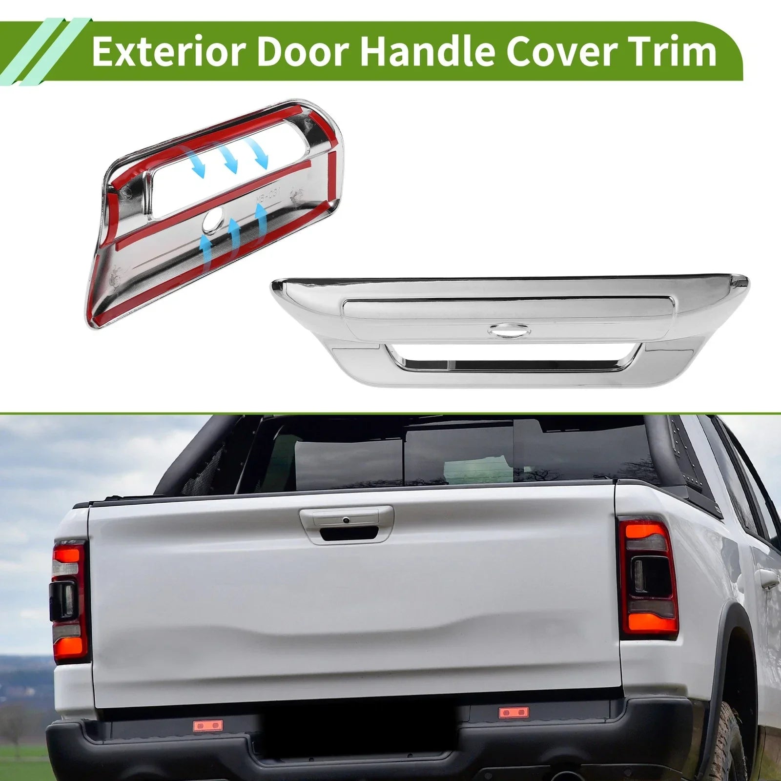 Exterior Door Handle Cover Trim for Dodge Ram 1500 2500 3500 (2019-2025)