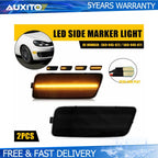 2X Smoke Lens Front Bumper Side Marker Lights for VW MK6 Golf GTI (2010–2014)