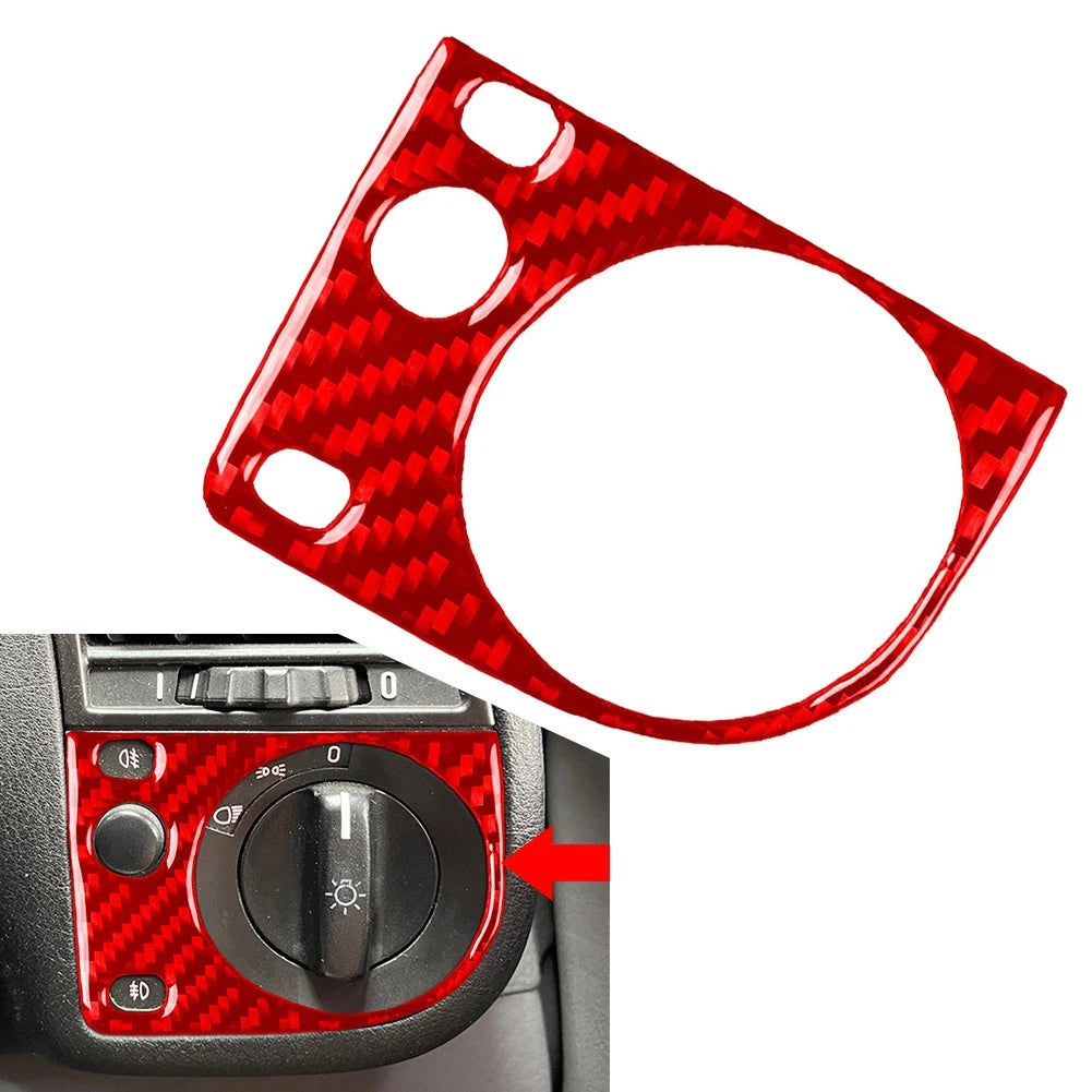 1x Headlight Switch Knob Cover Trim for BMW 3 Series E36 (1991–1999) Carbon Red
